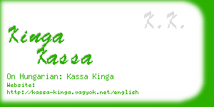 kinga kassa business card